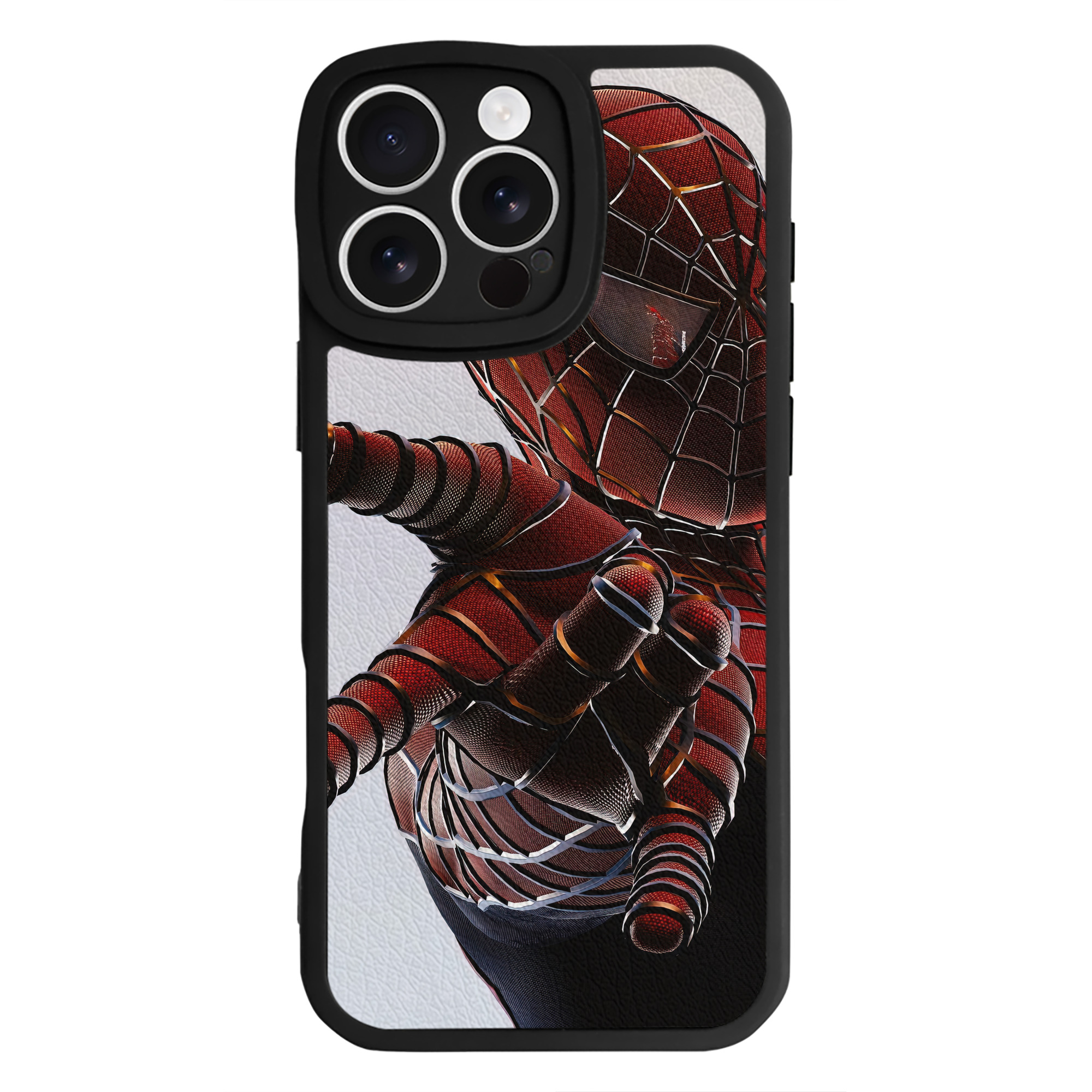 Spider Man スパイダーマン 【iPhone 16シリーズ対応】シリコンスマホケース（レザー調） 材質：シリコン